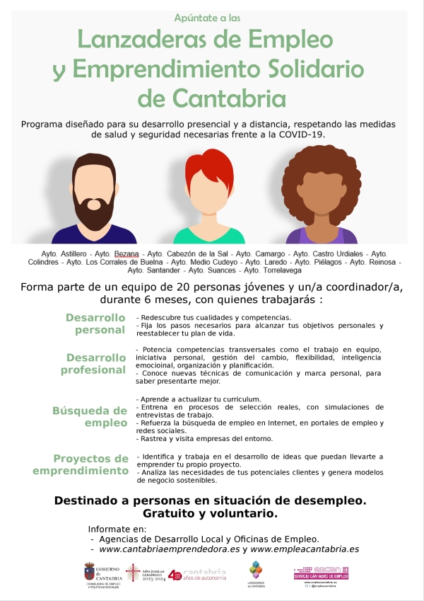 Abierto el plazo de presentación de solicitudes para participar en la Lanzadera de Empleo